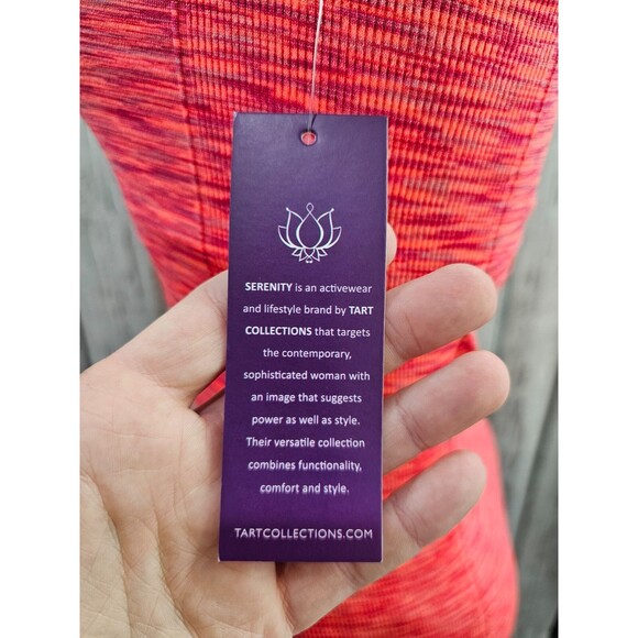 ALK Women's M Serenity by Tart Pink Spacedye Workout Tank Top Built in Bra NEW - Picture 6 of 7